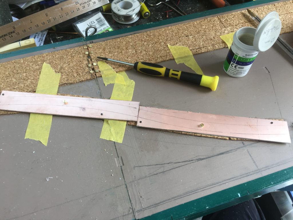 copper clad board for the embedded track