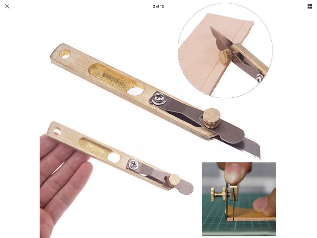 Inexpensive brass adjustable width strip cutter